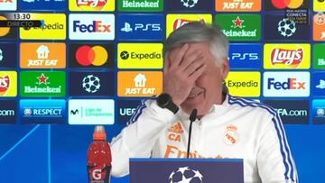Se quedó así y hasta tartamudeó: la pregunta que más ha descolocado a Ancelotti en mucho tiempo