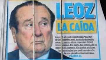Nicolás Leoz, en la portada de un diario de Asunción.