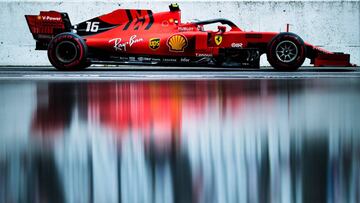 04/11/19  AUTOMOVILISMO El Ferrari de Charles Leclerc durante los entrenamientos libres del viernes del GP de Jap&oacute;n 2019 en el circuito de Suzuka
 
 ENVIADA.MONICAARIAS.