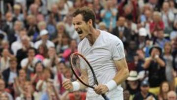Andy Murray celebra con ganas su victoria.