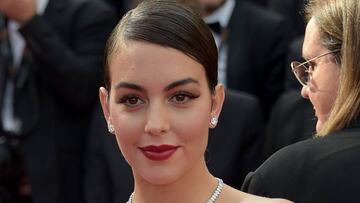 Georgina Rodriguez arriving for the Once Upon a Time in Hollywood Premiere held at the Grand Theatre Lumiere at the Palais des Festivals during the 72nd Cannes Film Festival.