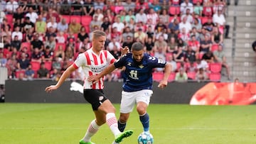 Nabil Fekir, jugador del Real Betis, en el partido amistoso de pretemporada 22-23 ante el PSV.