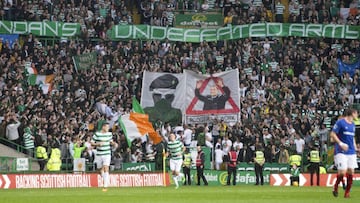 La UEFA podría sancionar al Celtic por el comportamiento de su afición ante el Linfield.