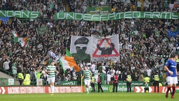 La UEFA podr&iacute;a sancionar al Celtic por el comportamiento de su afici&oacute;n ante el Linfield.