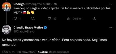 “No hay fotos”: Claudio Bravo se “enojó” con el Betis y luego borró el tuit