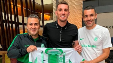 Franco Armani visitó la concentración de Atlético Nacional en Argentina.
