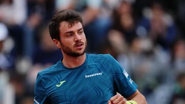 El tenista epañol Pedro Martínez, durante su partido ante Alexander Bublik en el Masters 1.000 de Roma