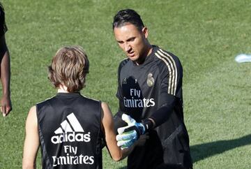 Modric and Keylor Navas