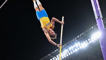 Sweden's athlete Armand Duplantis competes in the men's pole vault final during the World Athletics Championships in Tokyo on September 15, 2025. (Photo by Kirill KUDRYAVTSEV / AFP)