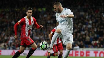 Karim Benzema, ante el Girona.