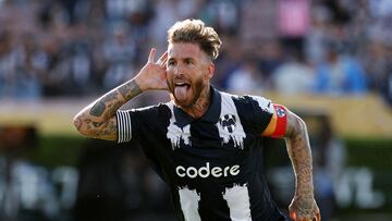 Soccer Football - FIFA Club World Cup - Group E - CF Monterrey v Inter Milan - Rose Bowl Stadium, Pasadena, California, U.S. - June 17, 2025 Monterrey's Sergio Ramos celebrates scoring their first goal IMAGN IMAGES via Reuters/Kiyoshi Mio TPX IMAGES OF THE DAY