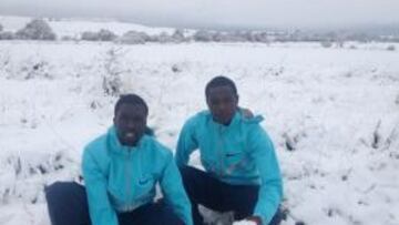 Nieve en el circuito de Atapuerca