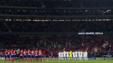 Minuto de silencio en el Atlético-Real Madrid.
