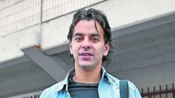 Míchel, en el estadio Teresa Rivero.