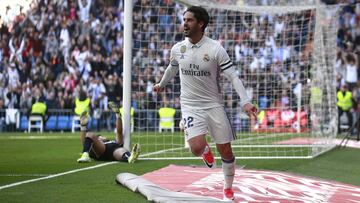Isco celebró así su gol al Alavés en el Bernabéu (3-0).