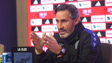 Vicente Moreno durante su rueda de prensa.