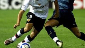 <b>PRECEDENTE. </B>Rufete fue el último jugador valencianista en marcar en Milán.