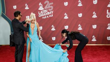 Karol G attends the 25th Annual Latin Grammy Awards in Miami, Florida, U.S., November 14, 2024. REUTERS/Marco Bello TPX IMAGES OF THE DAY