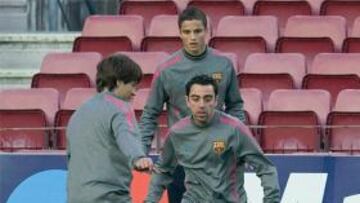 Puyol sigue al margen y Pedro con trabajo específico