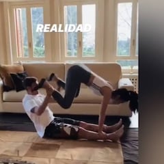Los peculiares ejercicios de Dybala y su novia en casa