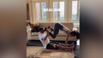 Los peculiares ejercicios de Dybala y su novia en casa