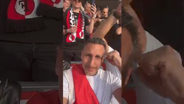 Vídeo: ‘Chaco’ Giménez no aguantó las lágrimas al ver a Santiago campeón con el Feyenoord