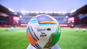 Official Ball Voit during the Semi-Final second leg match between Toluca and Tigres UANL as part of the Liga BBVA MX, Torneo Clausura 2025 at Nemesio Diez Stadium on May 17, 2025 in Toluca, Estado de Mexico, Mexico.
