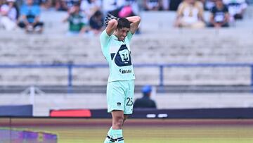 Rodrigo Parra of Pumas during the 2nd round match between Pumas UNAM and Pachuca as part of the Liga BBVA MX, Torneo Apertura 2025 at Olimpico Universitario Stadium, on July 20, 2025 in Mexico City, Mexico.