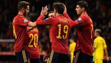 Los jugadores de la Selecci&oacute;n celebran un triunfo previo a la Eurocopa.