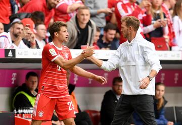 Thomas Muller with coach Julian Nagelsmann