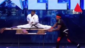 Liada histórica en el 'Got Talent' de la India: da cosa ver lo que le pasa a este karateca