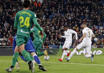 Rodrygo marc¨® el 2-4 para los madridistas.