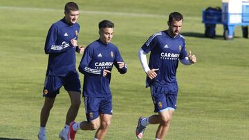 Bermejo y Guiti&aacute;n, durante un entrenamiento.