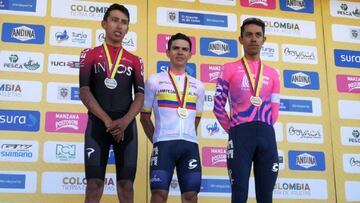 Podio del Campeonato Nacional de Ruta 2020