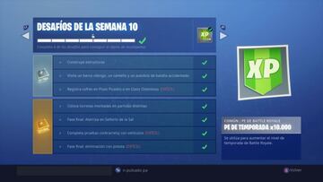 Fortnite Battle Royale: Desaf&iacute;os de la Semana 10 de la Temporada 6 del Pase de Batalla 