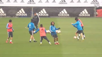 El Madrid se entrena bajo la lluvia tras la debacle