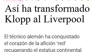 Cómo Klopp ha hecho por fin que el Liverpool ganara la Premier