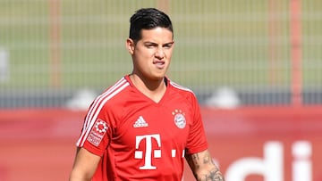 James continúa entrenando de forma individual en el Bayern