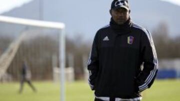 El entrenador de Venezuela durante un entrenamiento de la Vinotinto. 