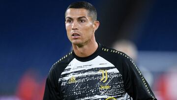 Imagen de Cristiano Ronaldo en un calentamiento de la Juventus.