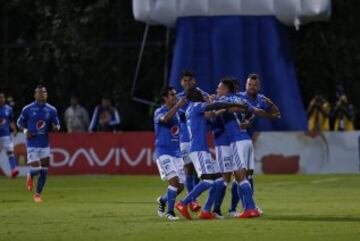 Venció 4-1 al líder en Bogotá con goles de Gutiérrez, Del Valle, Rojas y Franco.