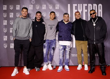 José María Giménez, Rodrigo de Paul, Nahuel Molina, Ángel Correa, Antoine Griezmann y Memphis Depay, jugadores del primer equipo rojiblanco.