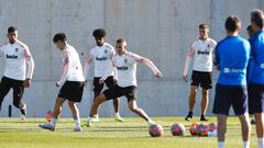 Rodrigo, en el rondo, esta ma&ntilde;ana.