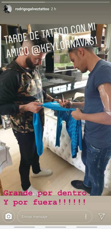 El misterioso tatuaje que se hizo Keylor Navas