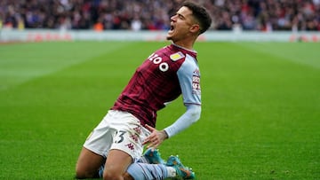 05 March 2022, United Kingdom, Birmingham: Aston Villa&#039;s Philippe Coutinho celebrates scoring his side&#039;s third goal during the English Premier League soccer match between  Aston Villa and Southampton at Villa Park. Photo: David Davies/PA Wire/dp