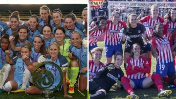 Jugadoras del Manchester City y del Alt&eacute;tico de Madrid. 