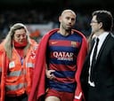 Mascherano sufre una contusión en el muslo derecho