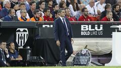 El entrenador del Barcelona, Ernesto Valverde, durante un partido.