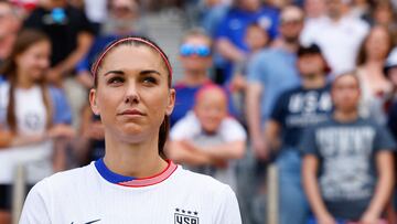COMMERCE CITY, COLORADO - JUNE 01: Alex Morgan #13 of the U.S. Women's National Team looks on before the game against South Korea at Dick's Sporting Goods Park on June 1, 2024 in Commerce City, Colorado.   C. Morgan Engel/Getty Images/AFP (Photo by C. Morgan Engel / GETTY IMAGES NORTH AMERICA / Getty Images via AFP)