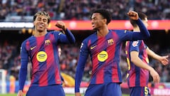 Lamine asedia a Messi y Mbappé